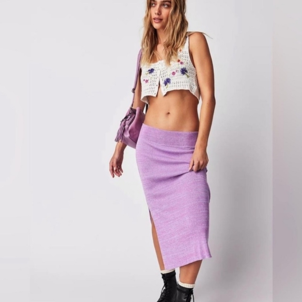 3 NWOT Free People Golden Hr Midi Skirts Sz XS - Picture 5 of 6